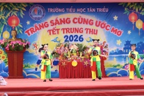 Rộn ràng Trung thu “Trăng sáng cùng ước mơ” tại Trường Tiểu học Tân Triều