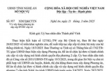 Nghệ An: TP Vinh được yêu cầu sắp xếp thành 3 xã, phường
