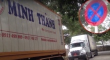 Hà Nội: Vận tải Minh Thành phớt lờ trước biển báo giao thông