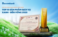 Gói Tài chính Xanh của Sacombank vào Top 10 sản phẩm - dịch vụ xanh và bền vững năm 2025
