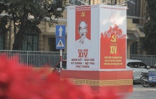 Hà Nội rực rỡ cờ hoa chào mừng Đại hội XIV của Đảng