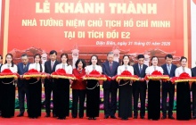 Tổng Bí thư Tô Lâm dự lễ khánh thành Nhà tưởng niệm Chủ tịch Hồ Chí Minh tại Đồi E2, Điện Biên