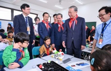 Tổng Bí thư Tô Lâm dự lễ khánh thành Trường phổ thông nội trú liên cấp Si Pa Phìn, Điện Biên