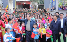 Thủ tướng Chính Phủ Phạm Minh Chính dự lễ khởi công dự án Trường liên cấp Cẩm Thạch