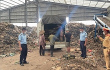 Quảng Ninh tiêu hủy gần 3 tấn lòng lợn bốc mùi và hơn 13.000 gia cầm lậu