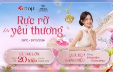 Trang sức DOJI và TGKC ưu đãi tới 20 triệu và nhiều quà tặng cao cấp mừng Ngày Phụ nữ Việt Nam 20/10