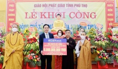 Chủ tịch Tập đoàn Kosy công đức 8 tỷ đồng xây chùa An Ninh Thượng tại Phú Thọ