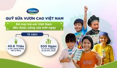 Quỹ sữa Vươn cao Việt Nam và Vinamilk trao tặng 1,9 triệu ly sữa cho 21.000 trẻ em trong năm 2022