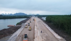 Quảng Ninh sắp thông xe kỹ thuật đường nối cầu Bến Rừng