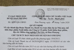 Đan Phượng: Thanh tra toàn diện đối với vi phạm của Cty CP Xuất khẩu thực phẩm
