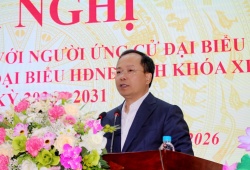 Bí thư Tỉnh ủy Hà Tĩnh Nguyễn Duy Lâm tiếp xúc cử tri, vận động bầu cử