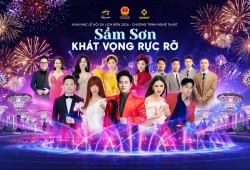 Bắn pháo hoa tại khai hội Sầm Sơn 
