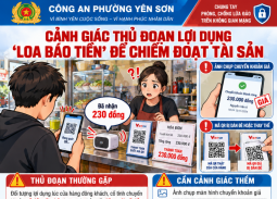Công an tỉnh Ninh Bình cảnh báo thủ đoạn lừa đảo qua loa báo chuyển tiền