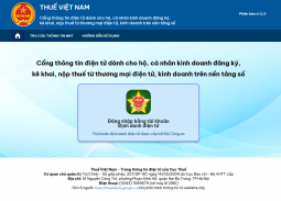 Hướng dẫn đăng ký, kê khai và nộp thuế online cho hộ cá nhân kinh doanh