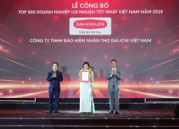 Dai-ichi Life Việt Nam vinh dự lần thứ 5 nhận giải thưởng “Top 500 Doanh nghiệp Lợi nhuận tốt nhất Việt Nam”