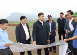 Sớm đưa dự án đầu tư xây dựng công trình cải thiện cơ sở hạ tầng đô thị Ngọc Lặc vào vận hành