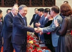 Tổng Bí thư Tô Lâm dự Chương trình giao lưu nghệ thuật 'Tâm hồn Nga trong lòng Việt Nam'