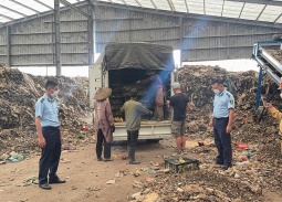 Quảng Ninh tiêu hủy gần 3 tấn lòng lợn bốc mùi và hơn 13.000 gia cầm lậu