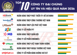 Vietnam Report công bố Top 10 Công ty Đại chúng uy tín và hiệu quả năm 2026