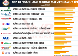 Vietnam Report công bố top 10 Ngân hàng Thương mại Việt Nam uy tín năm 2026