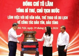 Bộ VHTTDL trao tặng bản phục dựng Trống đồng Đông Sơn độc bản tới Tổng Bí thư, Chủ tịch nước Tô Lâm