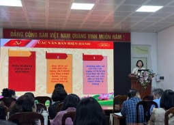 Đảng uỷ phường Cầu Giấy tập huấn 4 thủ tục hành chính của Đảng trên môi trường điện tử