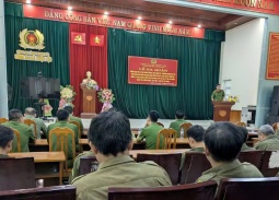 Công an xã Triệu Lộc ra quân cao điểm phòng, chống tội phạm ma túy