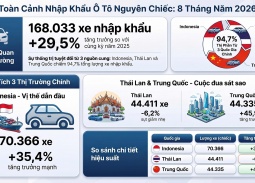 Indonesia dẫn đầu lượng xe, Trung Quốc vượt lên về kim ngạch nhập khẩu