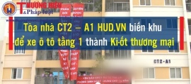 Tòa nhà CT2A1 của HUD.VN biến khu để xe ô tô tầng 1 thành Ki-ốt thương mại