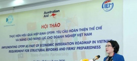  Hội thảo ,thực hiện hiệu quả hiệp định CPTPP, yêu cầu hoàn thiện thể chế và nâng cao năng lực cho doanh nghiệp Việt Nam. 