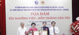 Viện Nghiên cứu và phát triển Đạo Mẫu Việt Nam tổ chức tọa đàm “Tín ngưỡng Việt - Hồn thiêng dân tộc”