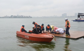 Công an phường Tây Hồ chủ động bảo đảm an ninh, an toàn phục vụ thực tập cứu nạn, cứu hộ trên Hồ Tây