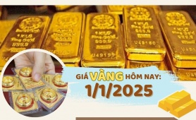 Giá vàng ngày đầu năm 2025: Vàng thế giới tăng, trong nước giảm 300.000 đồng/lượng