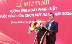 Quảng Ninh tổ chức Lễ mít tinh, lan tỏa tinh thần thượng tôn pháp luật