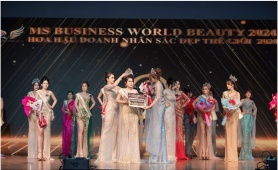 Á hậu Hoa Vy đồng hành cùng cuộc thi Hoa hậu 'Doanh Nhân Sắc Đẹp Thế Giới 2024' tại Singapore