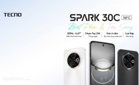 TECNO SPARK 30C: “Tân binh” 4G giá rẻ, thiết kế đẹp, Pin 5000 mAh, kháng nước IP54