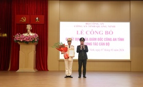 Công an tỉnh Quảng Ninh công bố các quyết định về công tác cán bộ