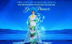 Đấu giá áo dài 500 triệu đồng tại Hoa hậu Đại dương Doanh nhân Thế giới 2026