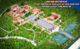 Nghệ An: Phê duyệt dự án tu bổ, tôn tạo Di tích lịch sử Chùa Song Ngư với tổng vốn hơn 31 tỷ đồng