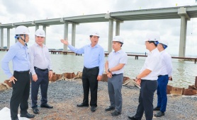 Cầu Đại Ngãi 1 đạt hơn 63% khối lượng, phấn đấu thông tuyến trong năm 2027