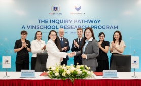 Vinschool và VinUni hợp tác phát triển năng lực nghiên cứu cho học sinh THPT