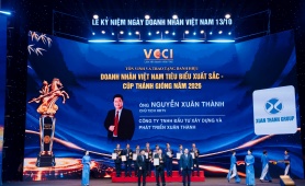 Ông Nguyễn Xuân Thành được vinh danh “Doanh nhân Việt Nam tiêu biểu xuất sắc – Cúp Thánh Gióng năm 2026”