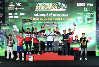 Thanh Hóa: Bế mạc gải đua xe ô tô Gymkhana Vô địch Quốc gia PVOIL Cup 2026