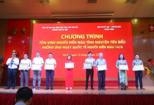 TP. Hà Nội tôn vinh người hiến máu tiêu biểu năm 2025