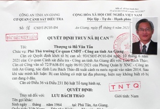 An Giang: Truy nã đặc biệt nguy hiểm nguyên tổng giám đốc Công ty CP Việt An
