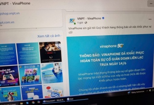 Vinaphone khắc phục xong sự cố mất sóng, xác định nguyên nhân ban đầu