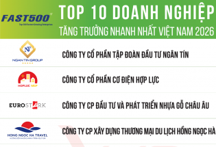 Vietnam Report công bố top 10 doanh nghiệp tăng trưởng nhanh nhất Việt Nam năm 2026