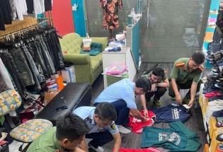 Phát hiện cơ sở kinh doanh hàng hóa có dấu hiệu giả mạo thương hiệu ở Ninh Bình