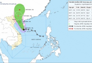 Bão số 1 Maysak tăng tốc hướng vào Vịnh Bắc Bộ, miền Bắc mưa rất to