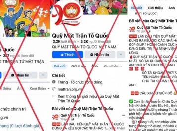 Uỷ ban Trung ương Mặt trận Tổ quốc Việt Nam cảnh báo lừa đảo trên mạng xã hội